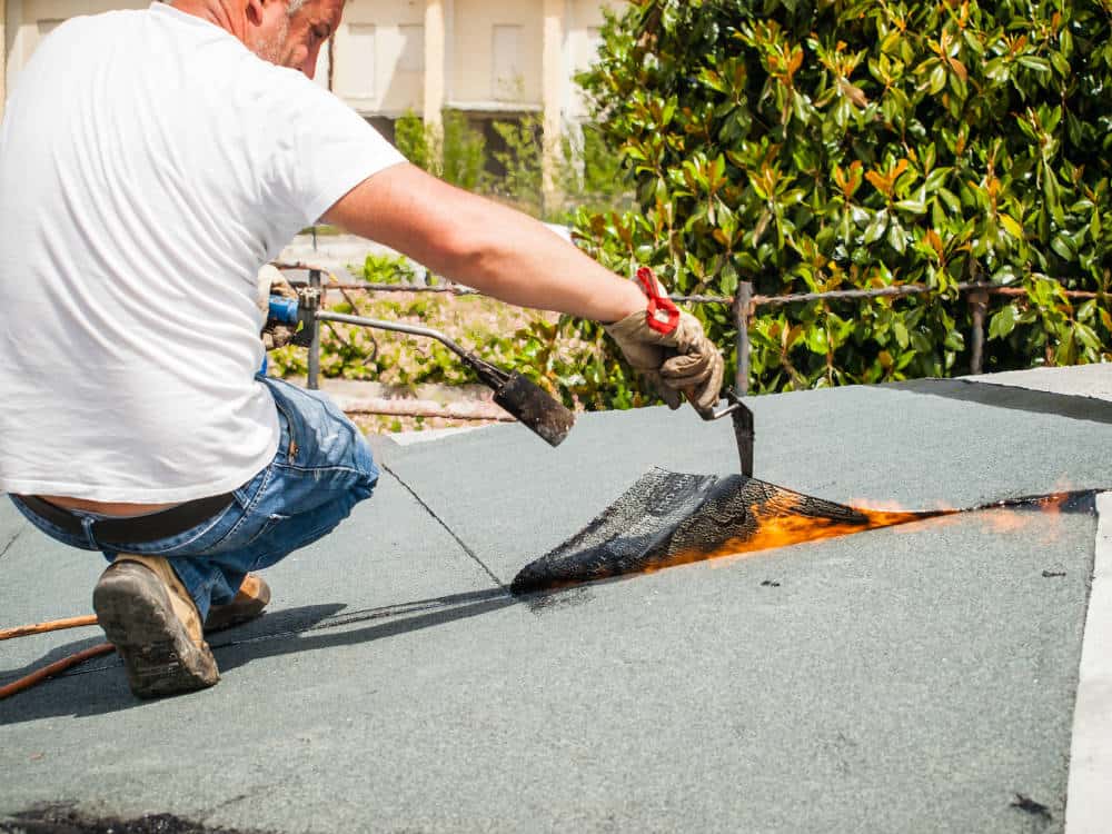 Étanchéité d'un toit terrasse en goudron