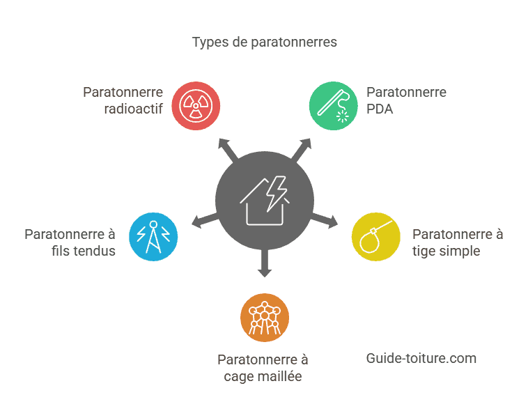 Les différents types de paratonnerres